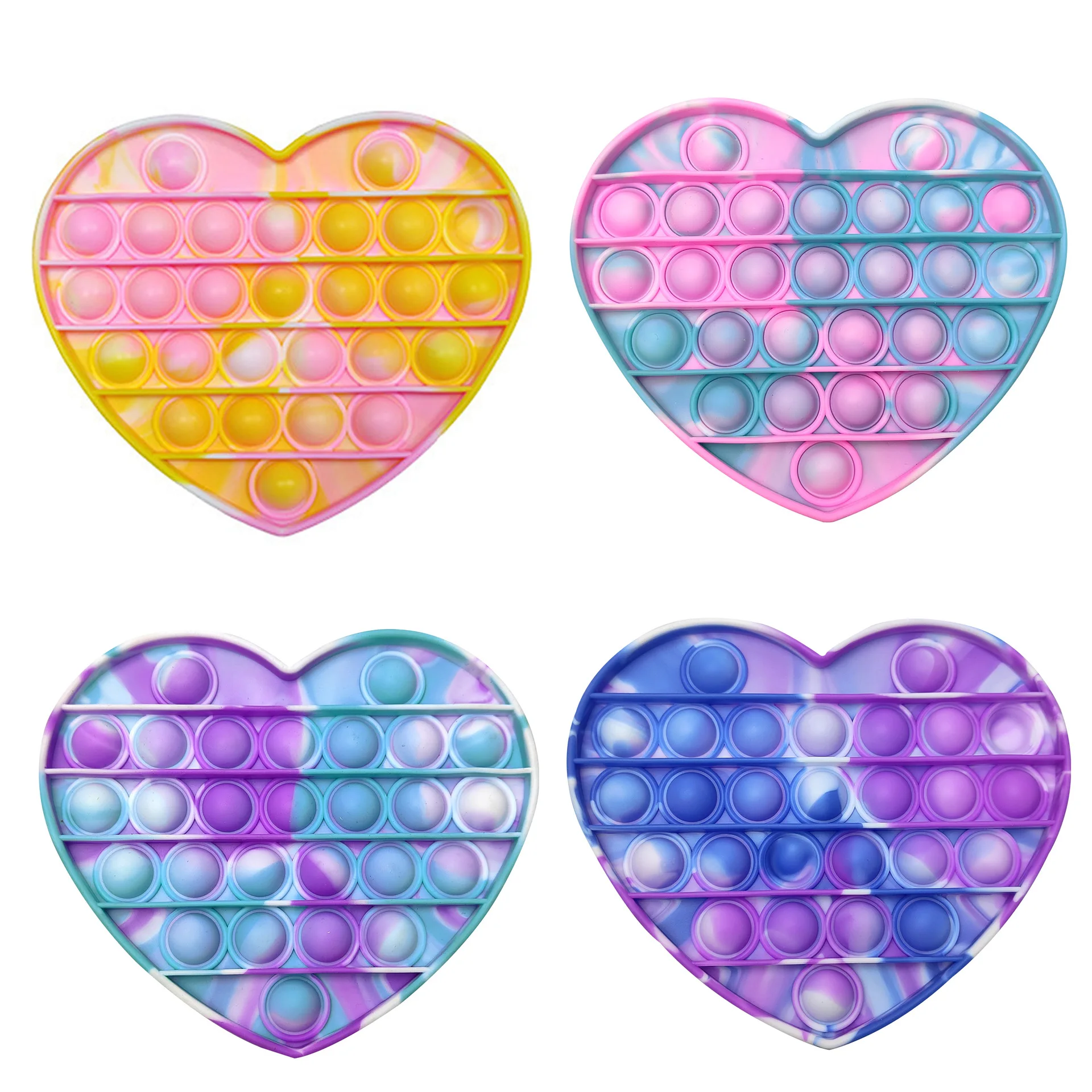 

Rainbow Pops Camouflage Luminous Squeeze Toy Fidget Push Bubble Sensory Toys for Special Needs Adhd Autism Stress Reliever Tool
