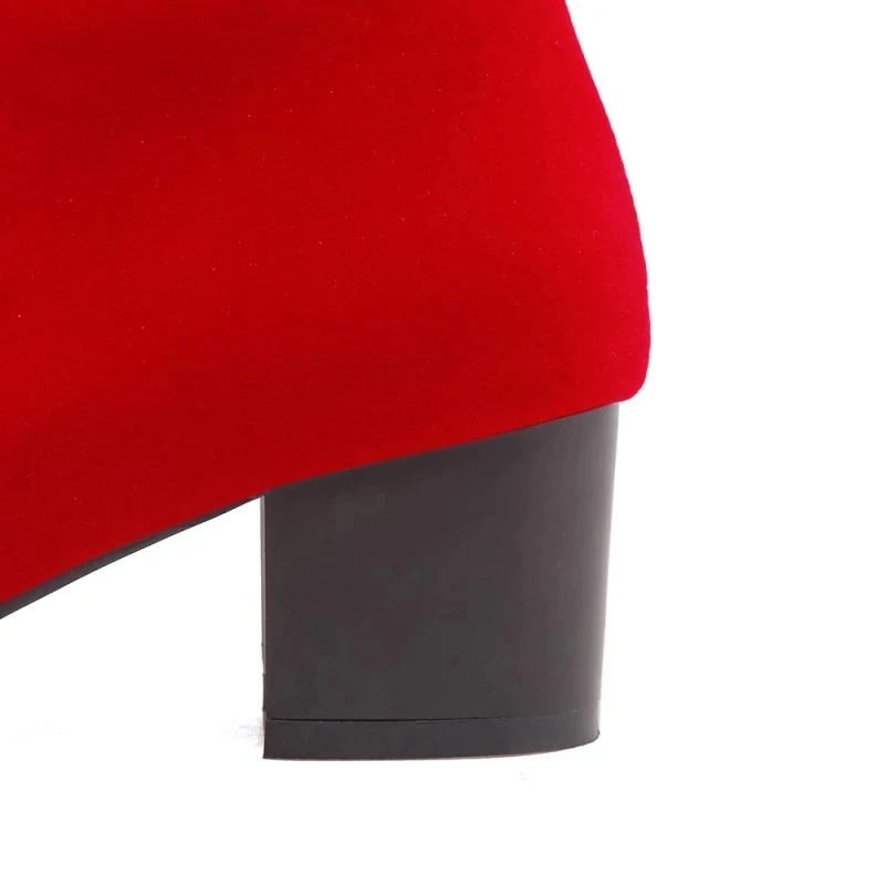 

Oversized 10 11-17 boots women shoes ankle boots for women ladies boots Stitching side zipper suede finish