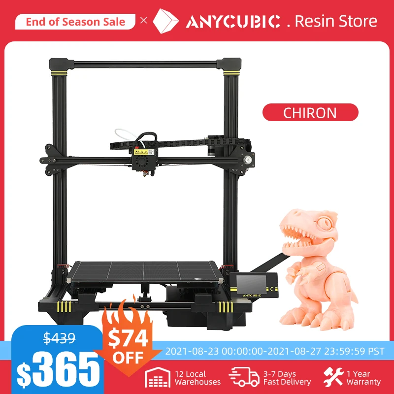 3D принтер Anycubic Chiron FDM устройство для самостоятельной сборки большой объем