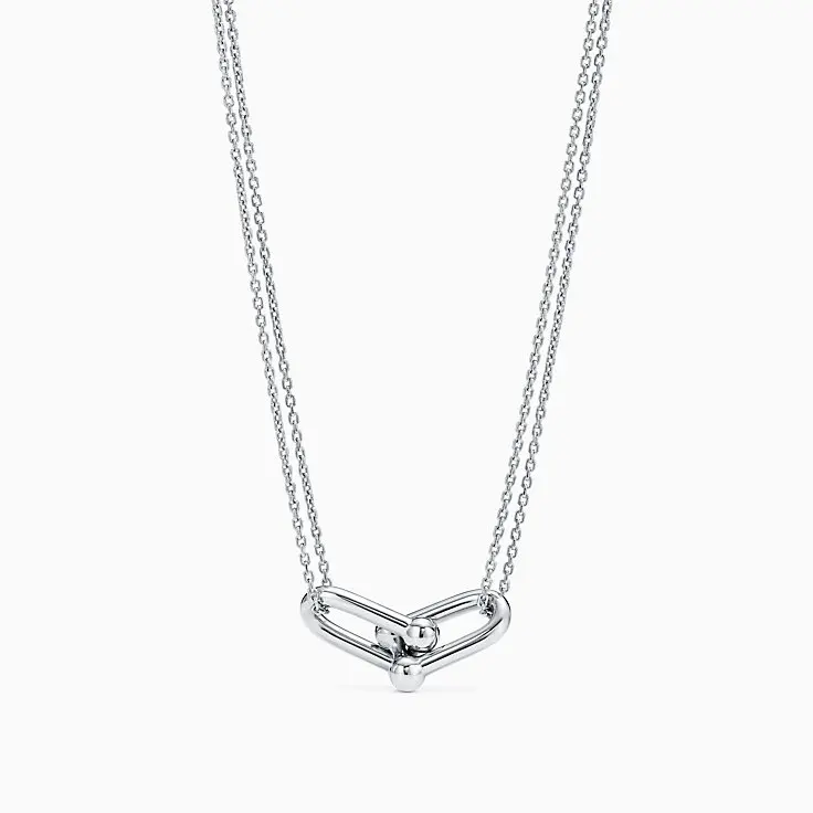 

Tiffany Necklace for women silver 925 sterling silver U-shaped chains fashion charm rose gold pendant gift for family and friend