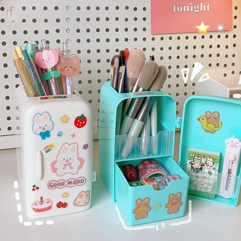 Kawaii держатель для ручек в холодильнике Настольный органайзер коробка хранения