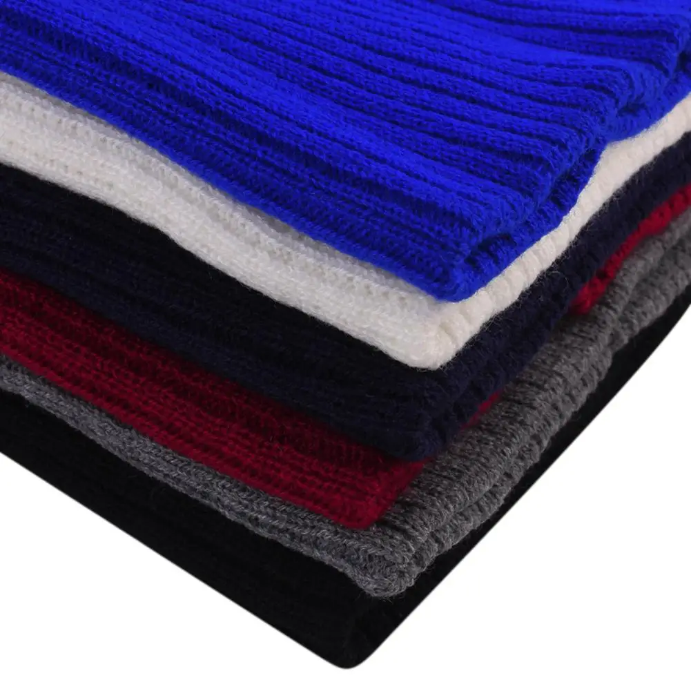 

Autumn Winter New Soft Knitted Hat Women Cap Women's Cotton Skullies & Beanies Plain Cornice Hats Female Solid Bonnet