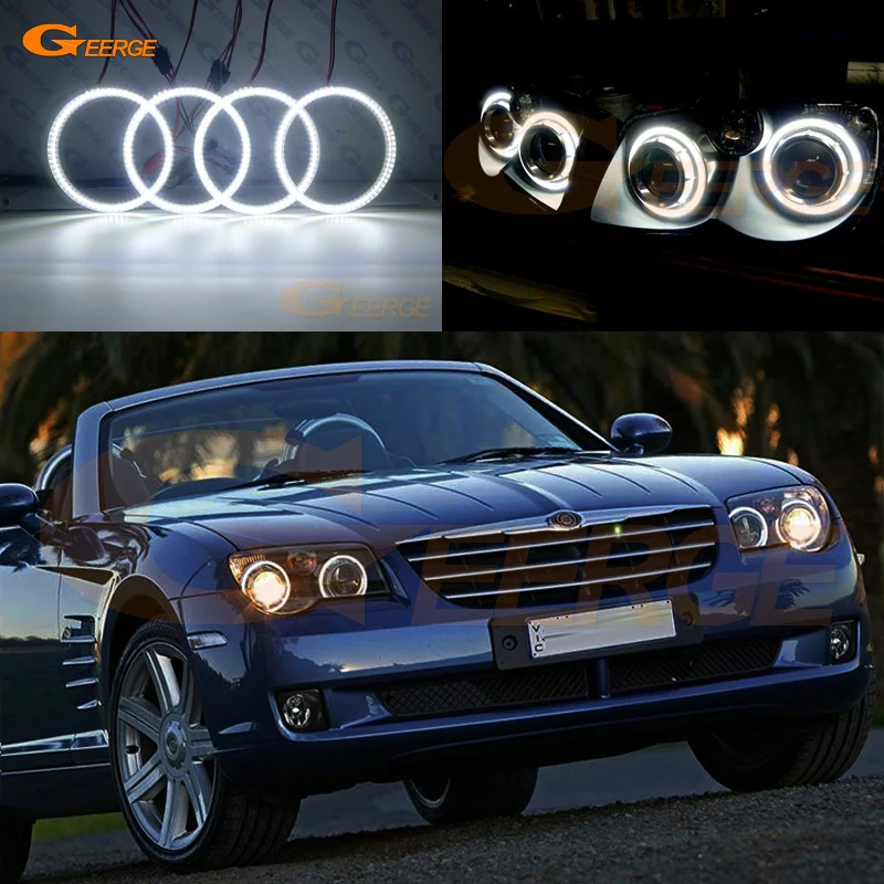 Для Chrysler Crossfire 2004 2005 2006 2007 2008 ультра яркий SMD СВЕТОДИОДНЫЙ ангельские глазки набор