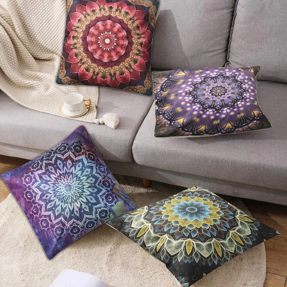 В богемном стиле с принтом Подушка Чехол белье площадь Автомобильная подушка для