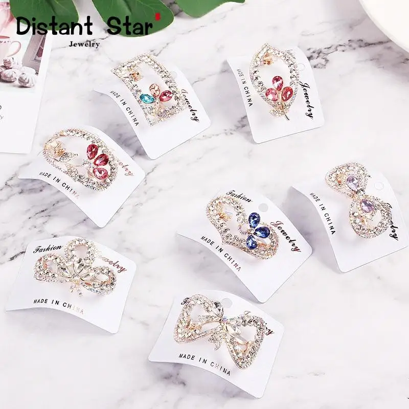 1 шт Горячая продажа корейский кристалл Алмазный Сплав геометрическое сердце