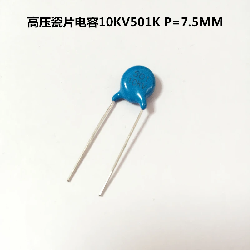 Высоковольтный конденсатор с керамическим чипом 10kv501k 500pf диаметром микросхемы 8 5