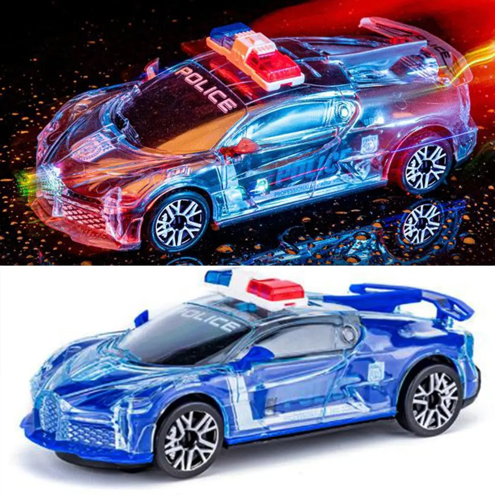 

LED Light Police Car Kids Educational Toys Racing Cars Boys Musical Electric Sports Car Model Toys For Children Christmas Gifts