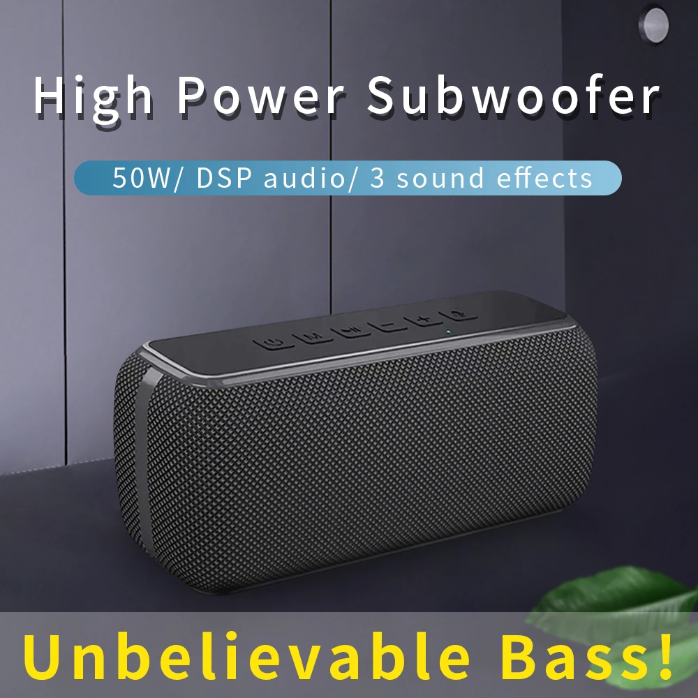 

Cyboris Portable Bluetooth Wireless BT5.0 Speaker High Power Dual Volumn Stereo Max Digital Three Sound System Large Battery