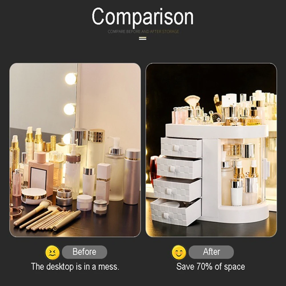 Прочный Настольный держатель для губной помады эмульсия макияжа вращающаяся