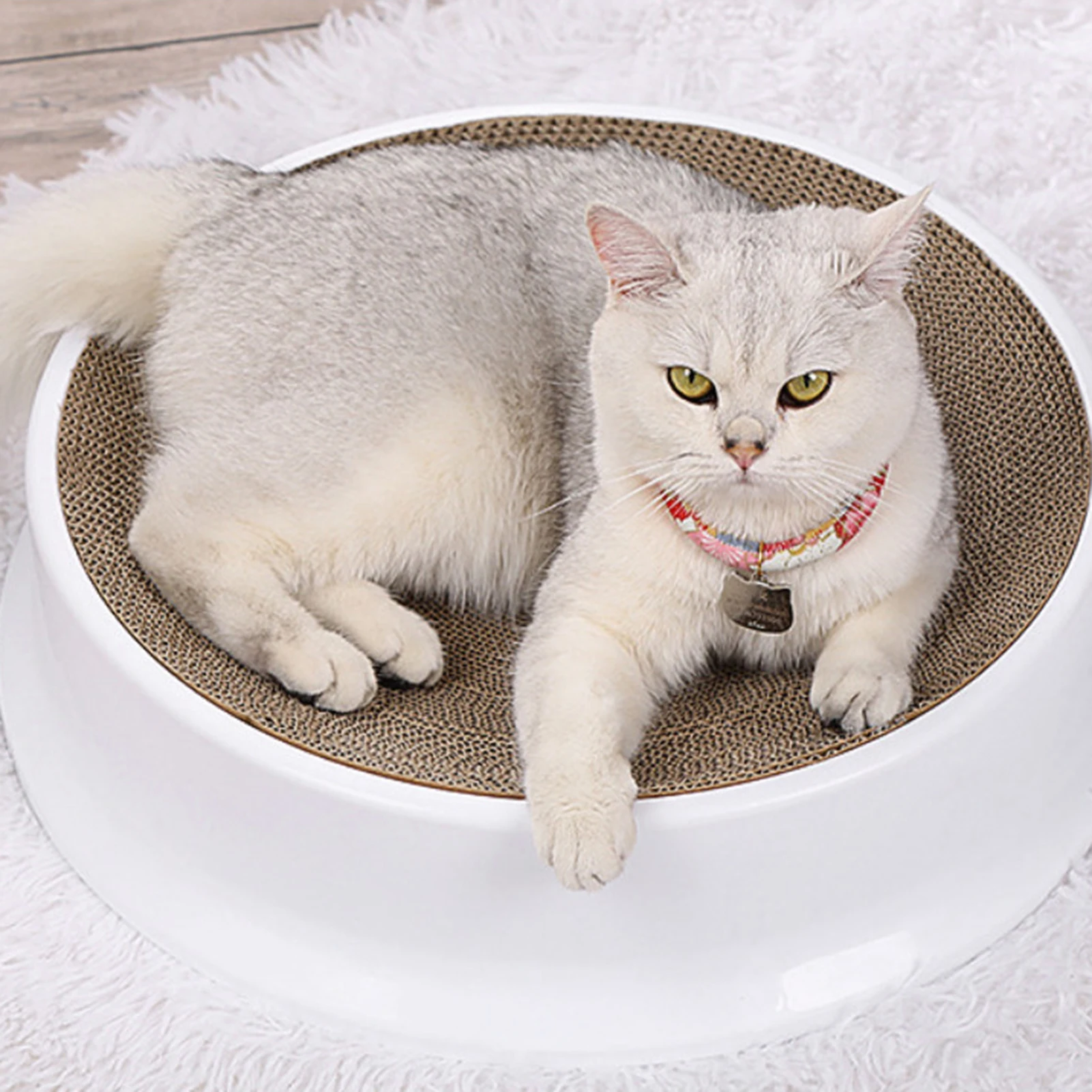 Игрушка для кошек из гофрированной бумаги Интерактивная Когтеточка с подъемом и