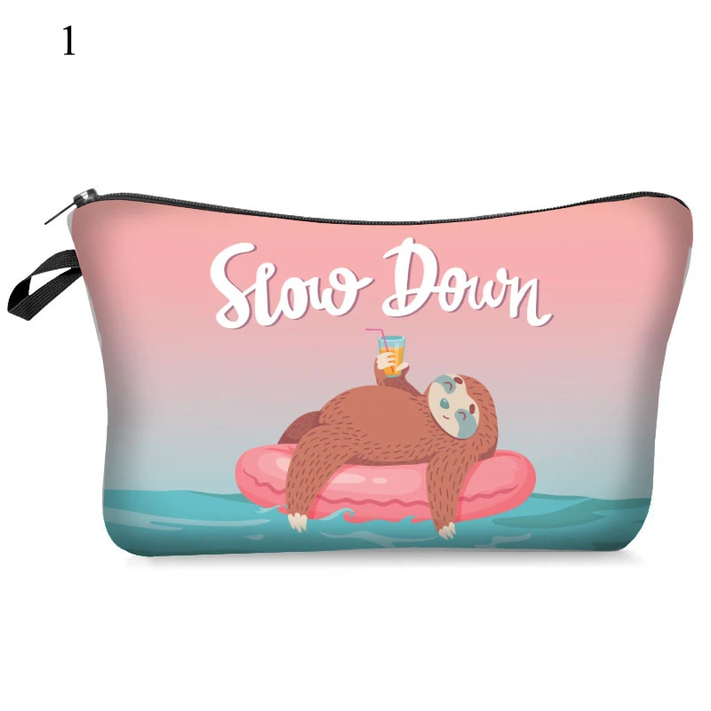 

Women Llama Tree Sloth Fashion Cosmetic Bag Beauty Case Organizer Bag Toiletry Makeup Bag Cute Cartoon Makeup Pouch Girls Purse