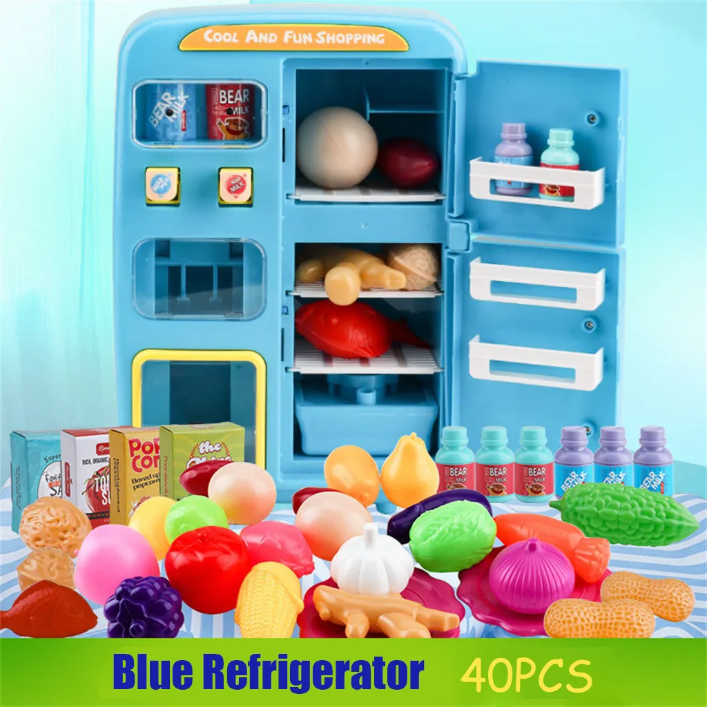 40 шт. кухонные игрушки Детский торговый автомат холодильник игрушечный подарок