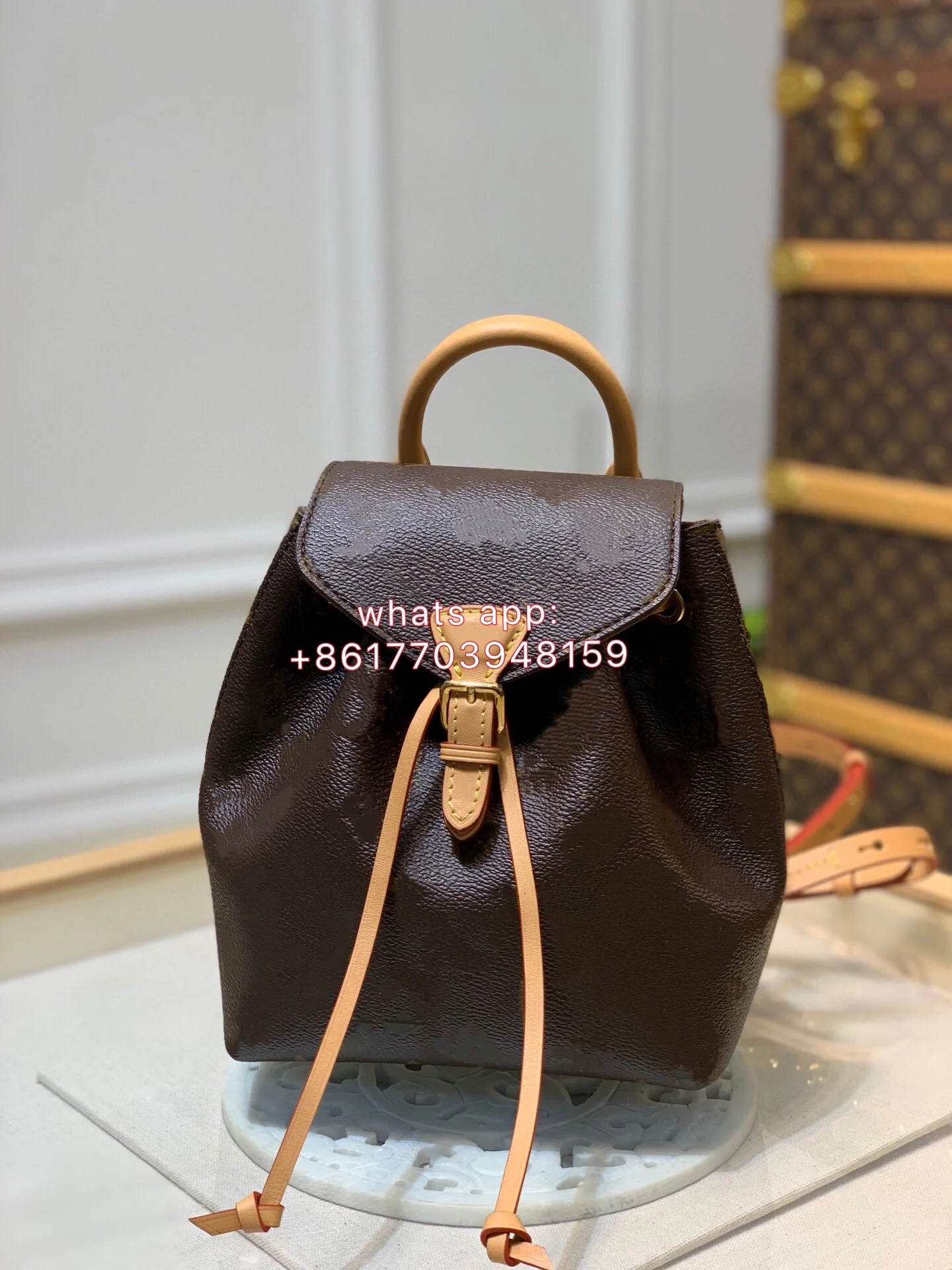

2021 leather brand luxury backpack fashion women's handbag women's backpack drawstring bag