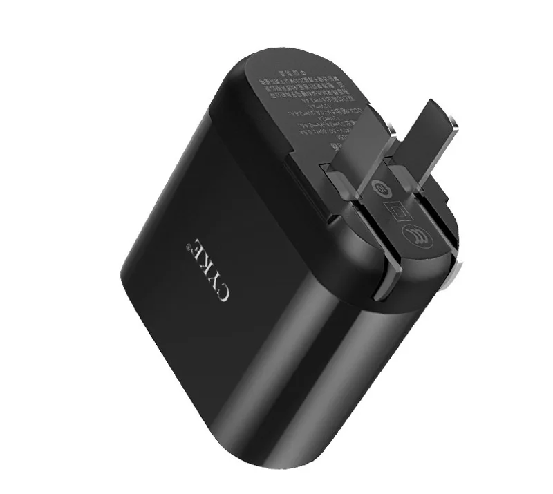 CYKE двойной USB интерфейс QC3.0 Быстрая зарядка PD18W Быстрая зарядка складное Цифровое зарядное устройство портативное универсальное зарядное устройство