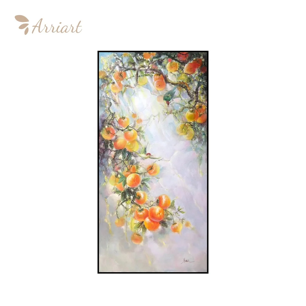 

Abstract Artwork Hand Painted Persimmon Tree Oil Painting On Canvas