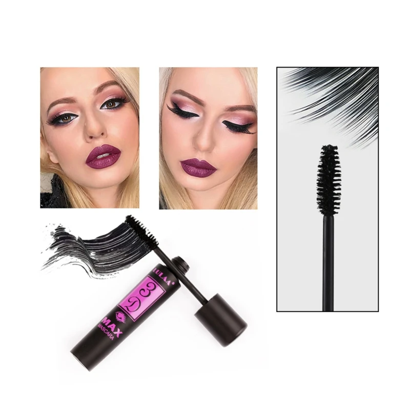 

4D Silk Fiber Eyelash Waterproof Mascara Makeup Thick Lengthening Eye Lashes