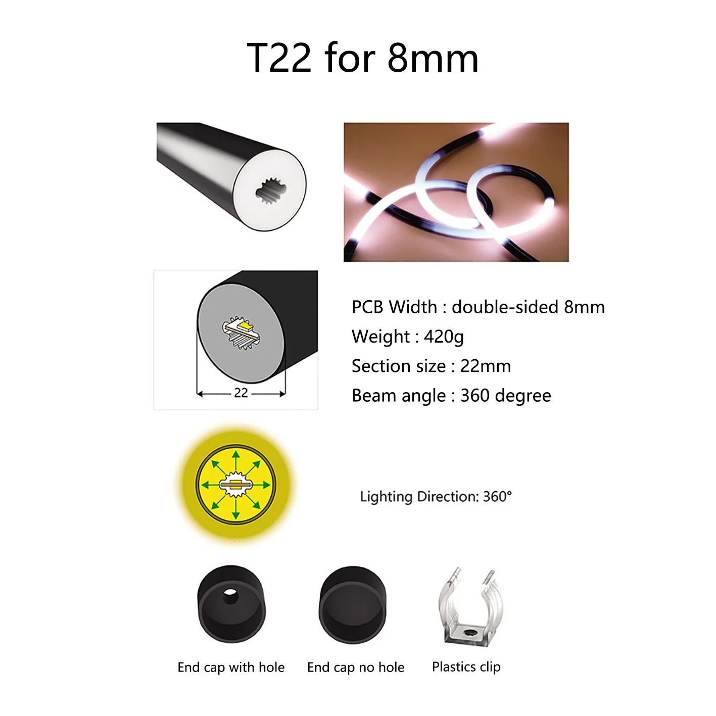 Гибкая светодиодная лента WS2812B WS2811, неоновая трубка из силикагеля, мягкая водонепроницаемая лампа IP67, WS2812 SK6812 WS2813 WS2815 (art.: 3920b7ccc2fbf) - 3920b7ccc2fbf