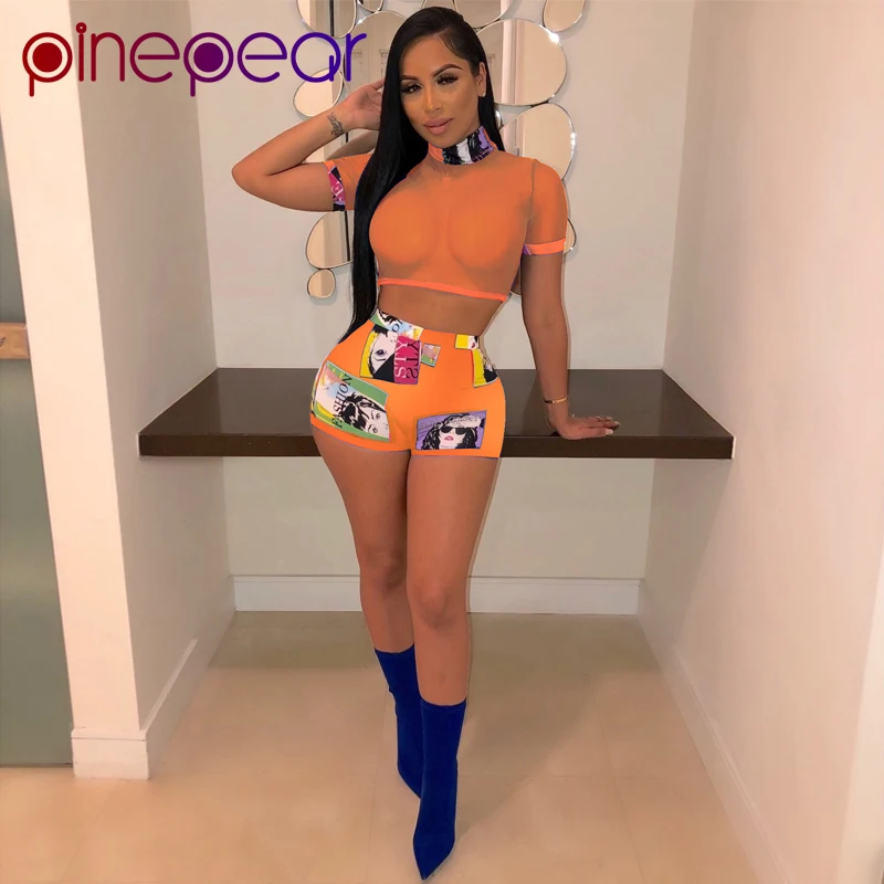 Сосновая груша зеленая с милым принтом персонажа Женский комплект 2 шт. игровой