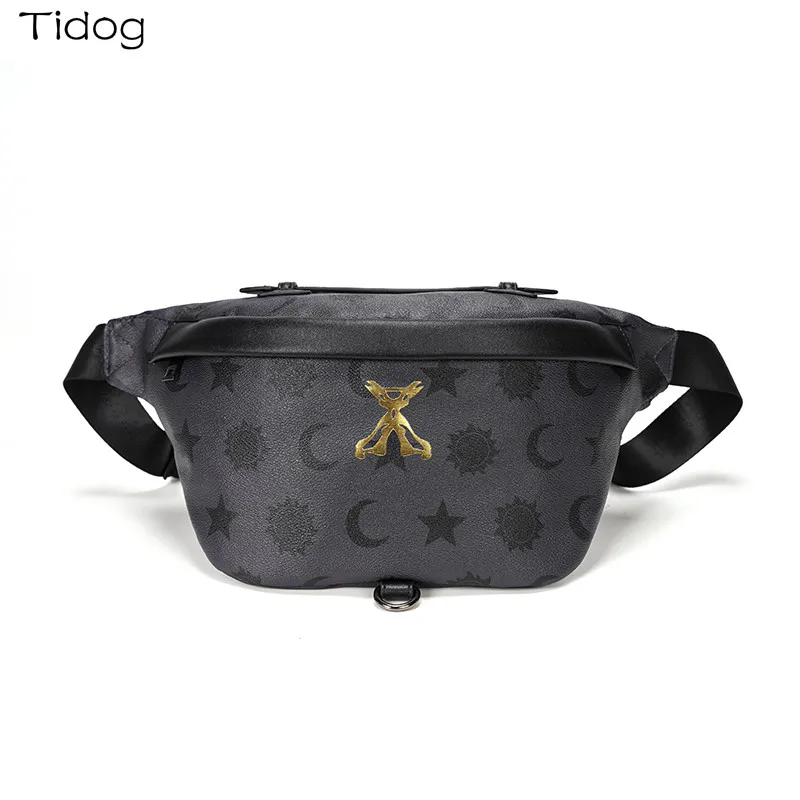 

Tidog New Simple Casual Fashion Leather Shoulder chest Bag