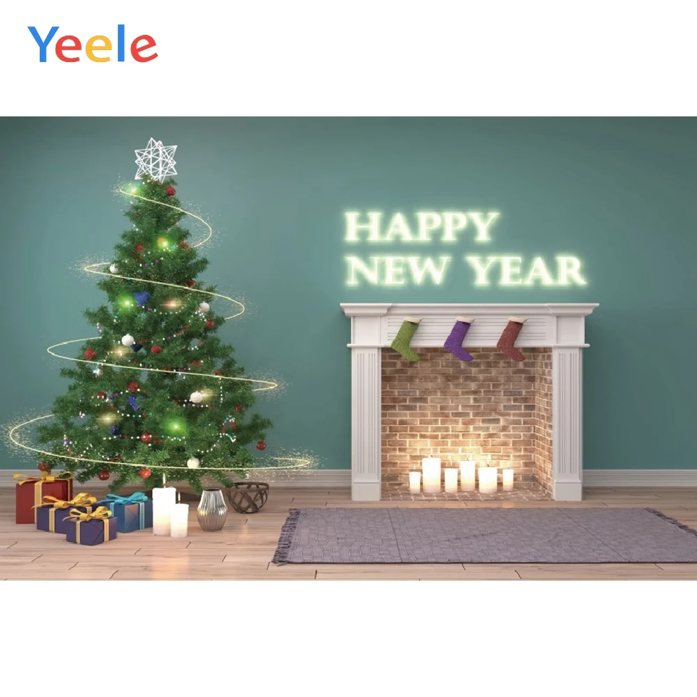 Рождественская вечеринка портрет камин декорации пейны фон для фотосъемки