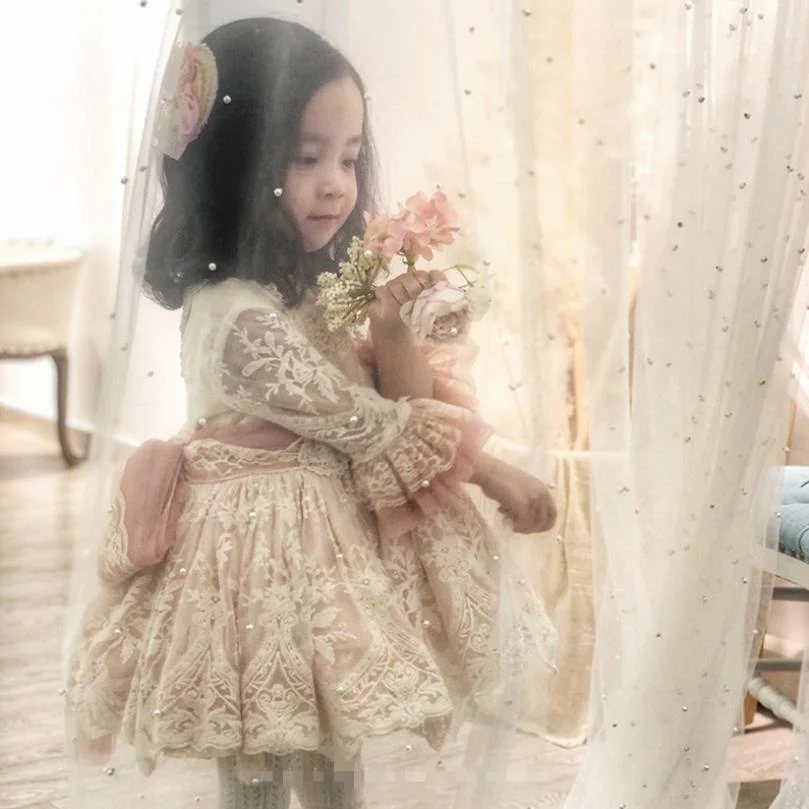 

3 шт., детское винтажное кружевное платье принцессы, Y2735