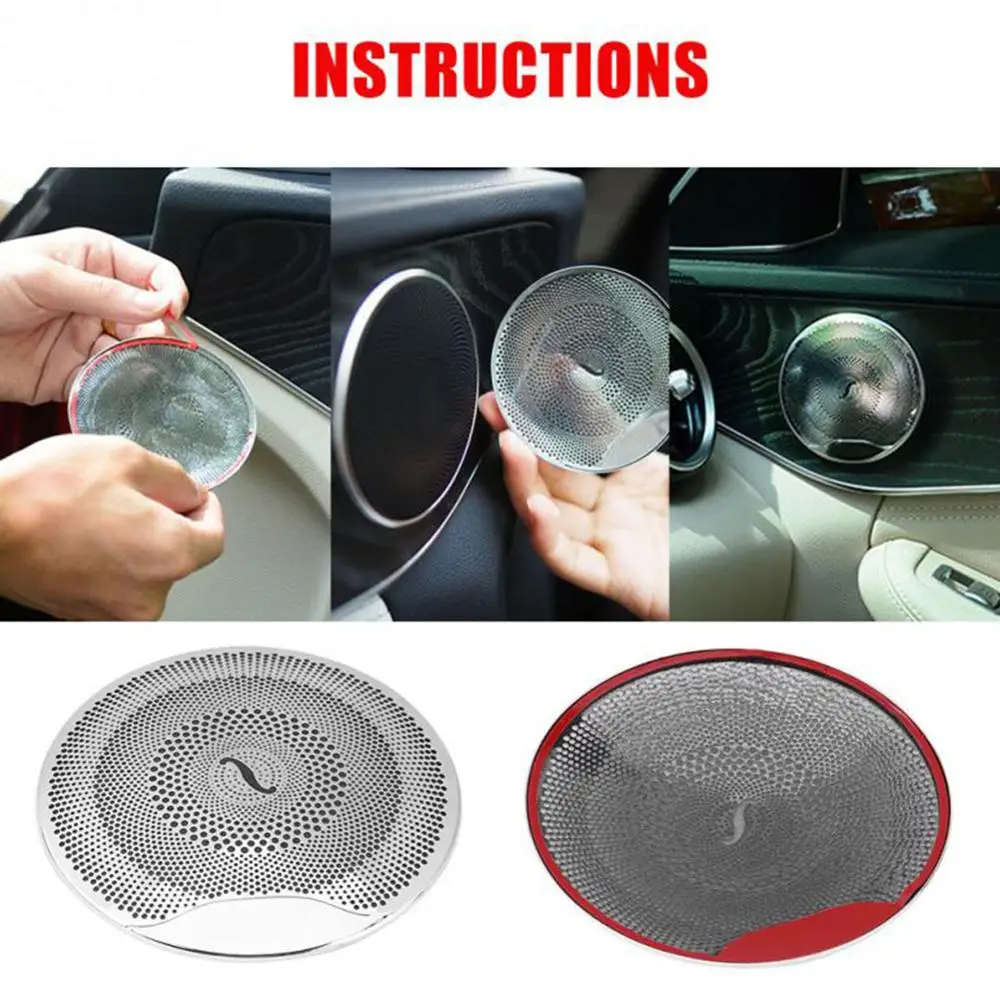 4 шт. крышка для автомобильного аудиодинамика отделка двери динамика Mercedes Benz E/C/GLC