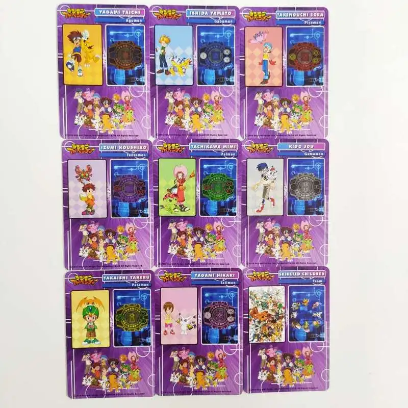 

9pcs/set Digimon Digital Monster Redraw Refraction Toys Hobbies Hobby Collectibles Game Collection Anime Cards