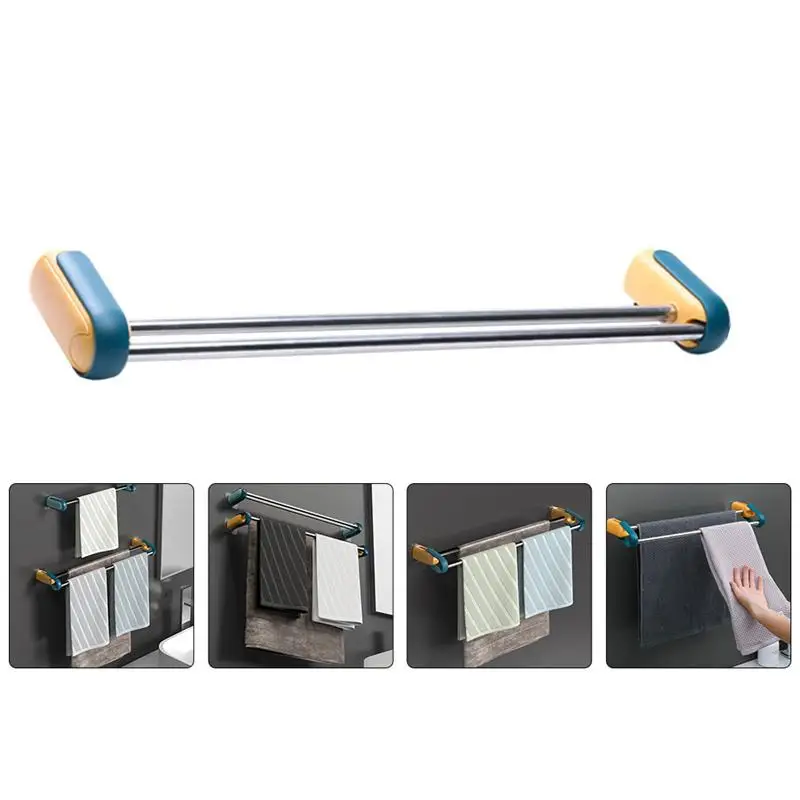 

1Pc Bathroom Towel Rack Wall-Mounted Towel Bar Household Storage Shelf