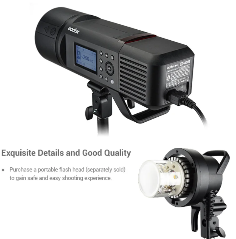 Внешняя вспышка Godox AD600 Pro 600Ws TTL с литий-ионной батареей HSS 1/8000s