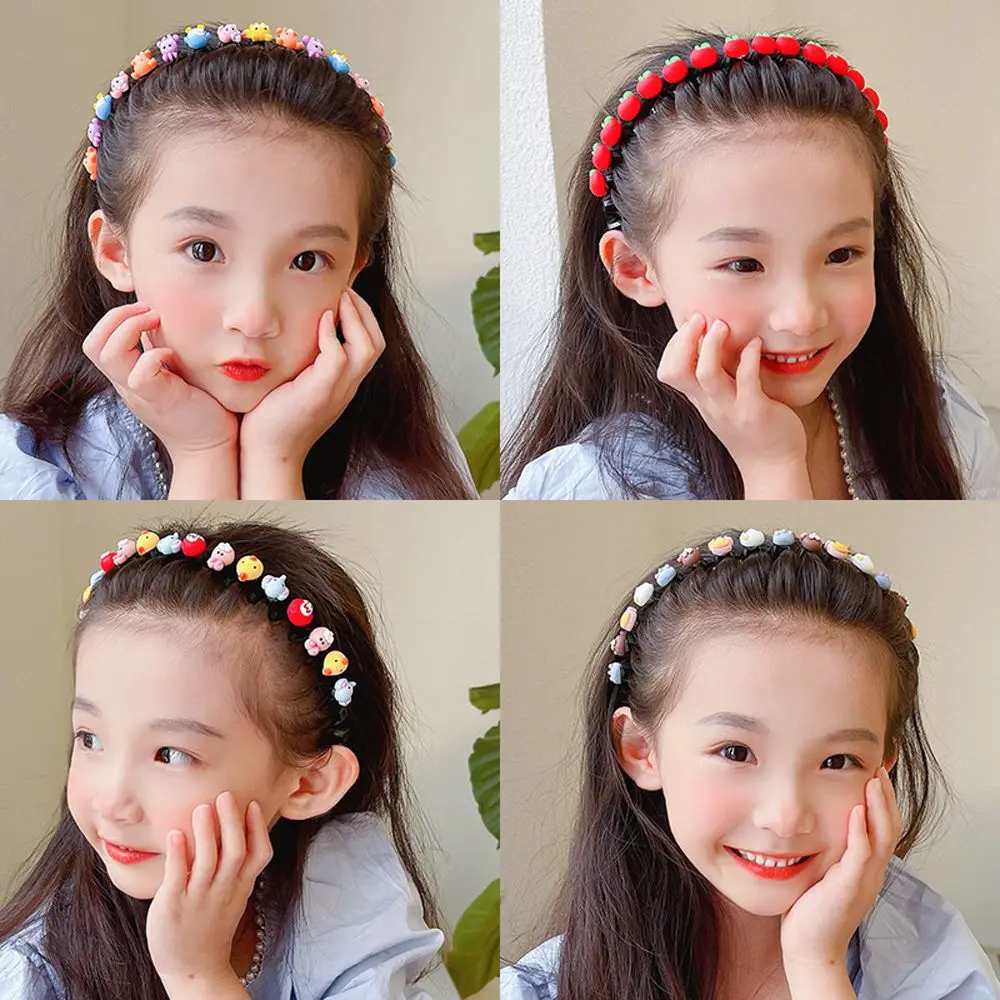 Diademas onduladas con diamantes de imitaci&oacute;n de animales de dibujos animados, decoraci&oacute;n para el cabello, accesorios para el cabello-2