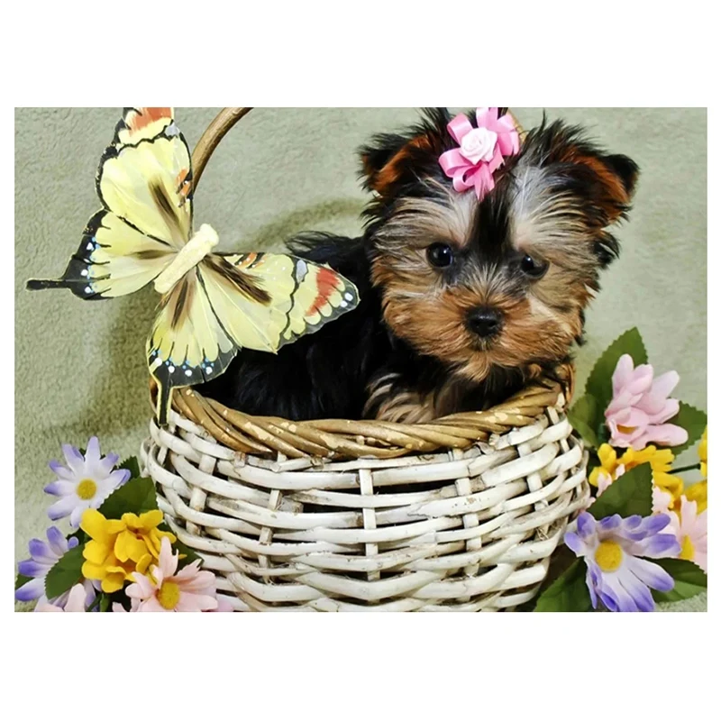 Алмазная картина терьер собака Сделай Сам полностью Квадратный бриллиант 5D