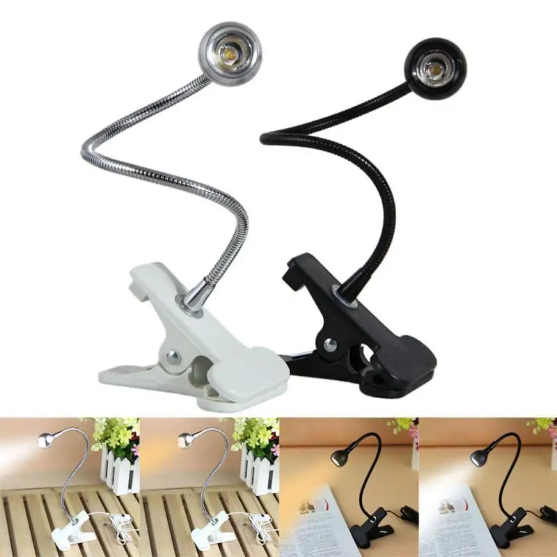 

1pcs Clip Holder USB LED Desk Lamp Dimmable Flexible Table Lamp Children Study Reading Book Light for Home Bedroom Living Room