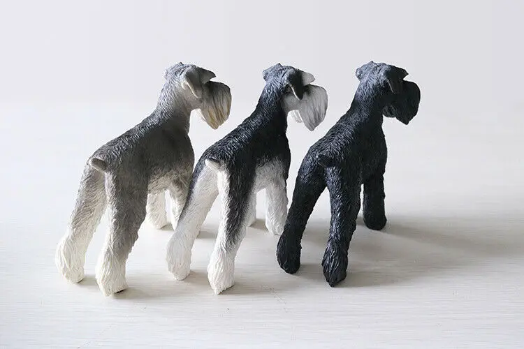 JJM миниатюрная шнауцер собака фигурка для домашних животных модель животного