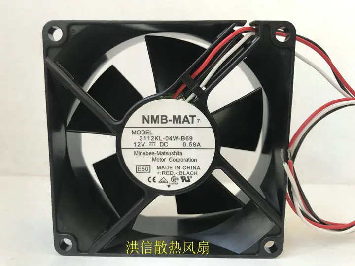 

Brand new 8032 3112kl-04w-b69 DC12V 0.58a 3-wire cooling fan