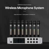 professional wireless microphone system uhf 8 channel conference room voice handheld lavalier head mounted stage performance