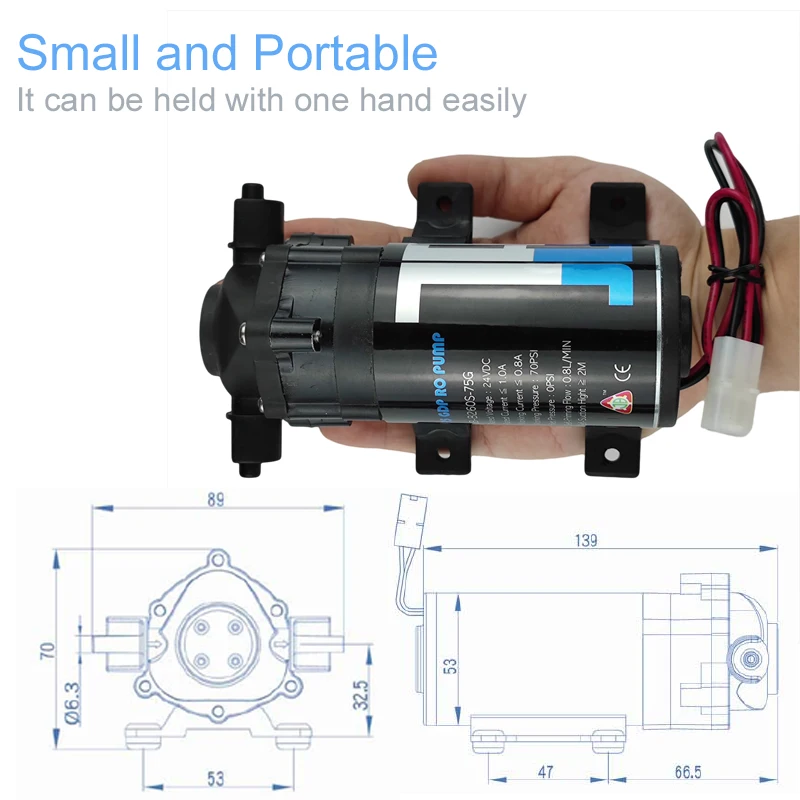 

Quiet DC Pump 0.8L/Min Water Cylinder Pump Super Quiet For Patio Spray System Can Self-Priming Garden Atomization