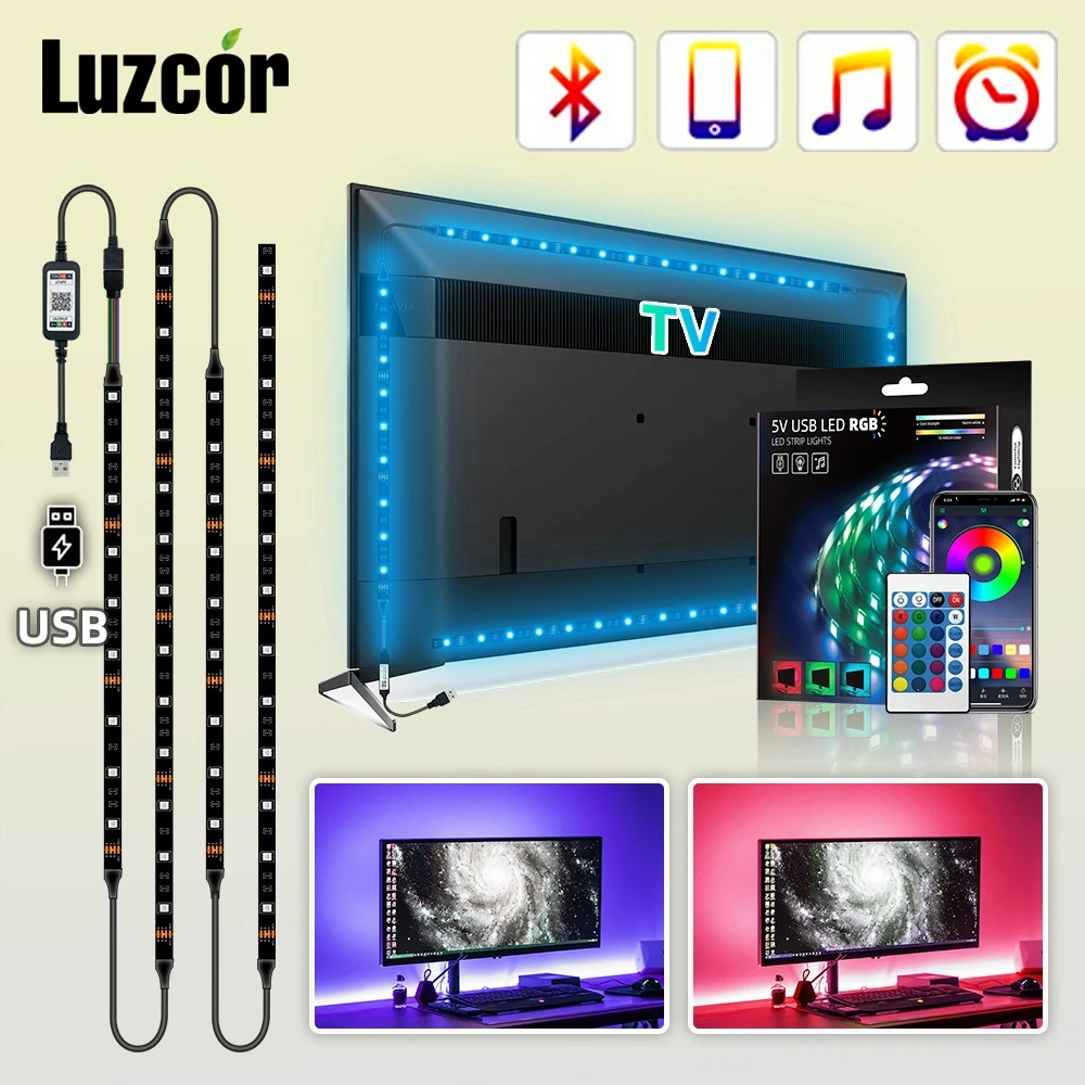 

RGB Светодиодная лента s 2835/5050, светодиодная лампа Alexa Wifi, гибкая светодиодная лента с дистанционным управлением, водонепроницаемое украшение...