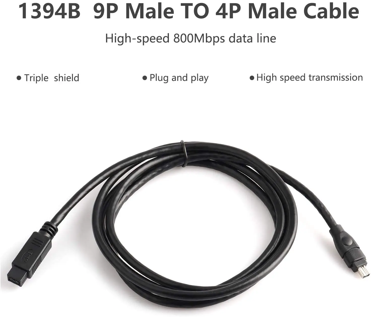 Кабель NUOLIANXIN FireWire 9 Pin к 4 IEEE 1394 Firewire 800/400 кабель 6 футов | Электроника