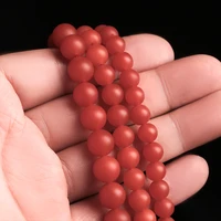 10pcs red gem round agates beads natural jewelry polish stones wholesale handmade for charms bracelet 6 8 10mm diy makings 21009