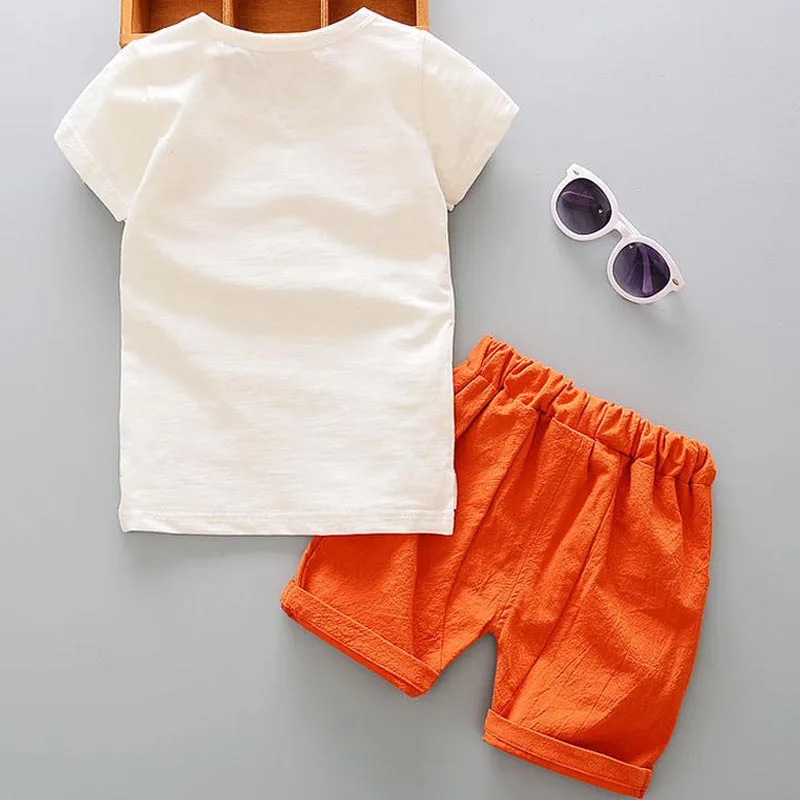 Комплект одежды для маленьких мальчиков 2021 летняя детская одежда топ + шорты