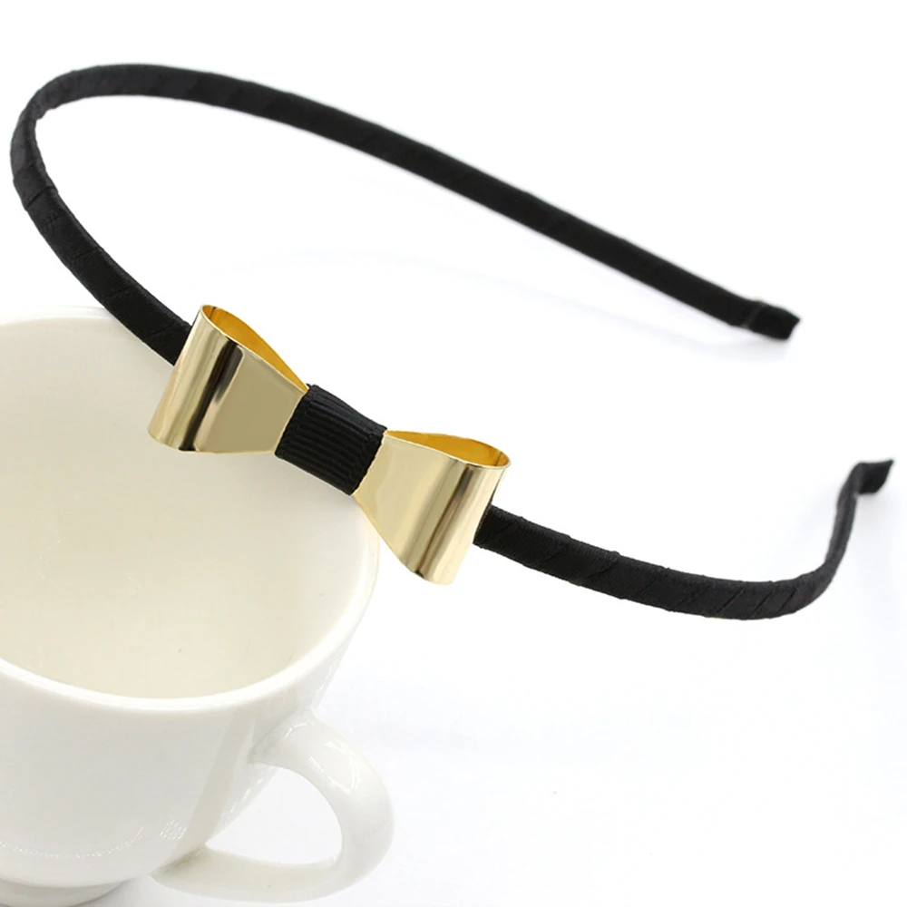 Женский обруч для волос новый простой дизайн с золотым покрытием и серебристым