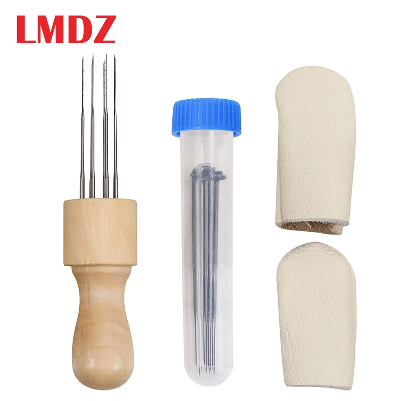 Инструмент для валяния иглой LMDZ ручка из твердой древесины инструмент фетра 8 шт.