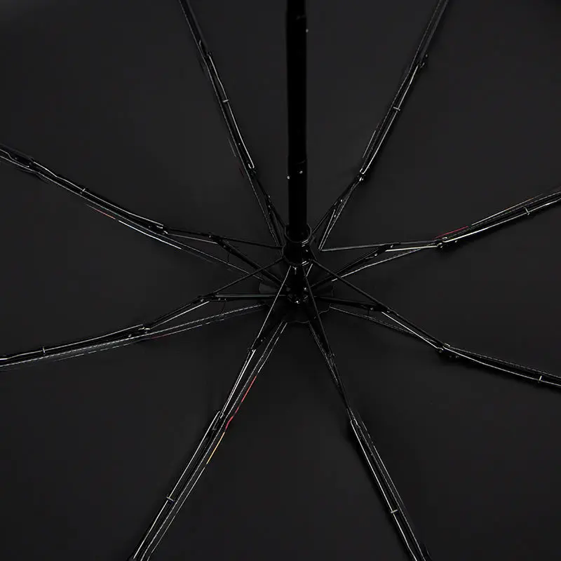 Милый складной зонт Женские аниме подарки с черным покрытием солнцезащитные