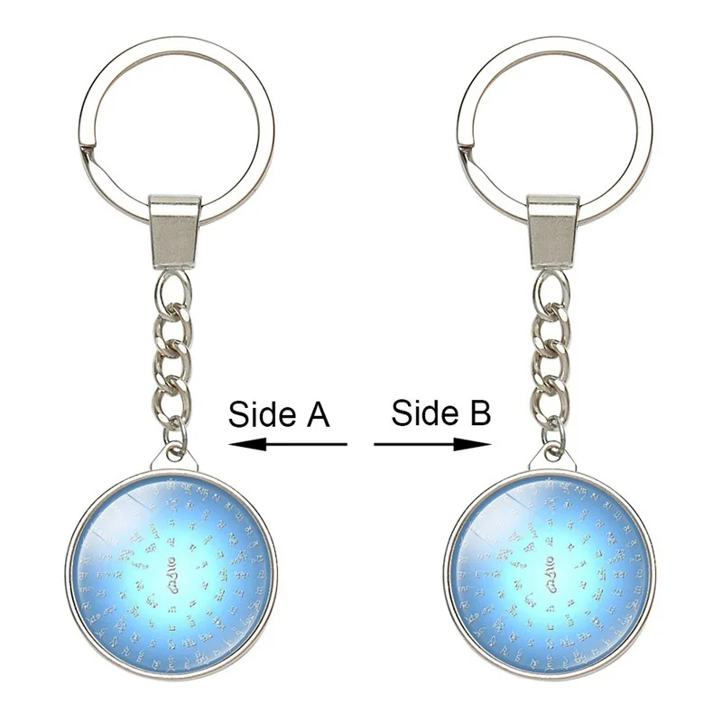 

Buddhist accessories double-sided key ring decoration crafts pendant Hanging Decorations Keychain for a friend's gift