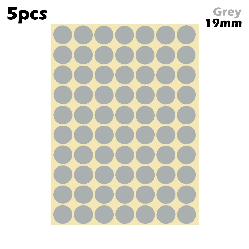 19mm-grey 5 листов 10 мм/19 мм Цветные точечные наклейки круглые точечные круги уплотнительная бумага клеящиеся этикетки Упаковка Этикетки вечерние украшения - Цвет: 19mm-grey