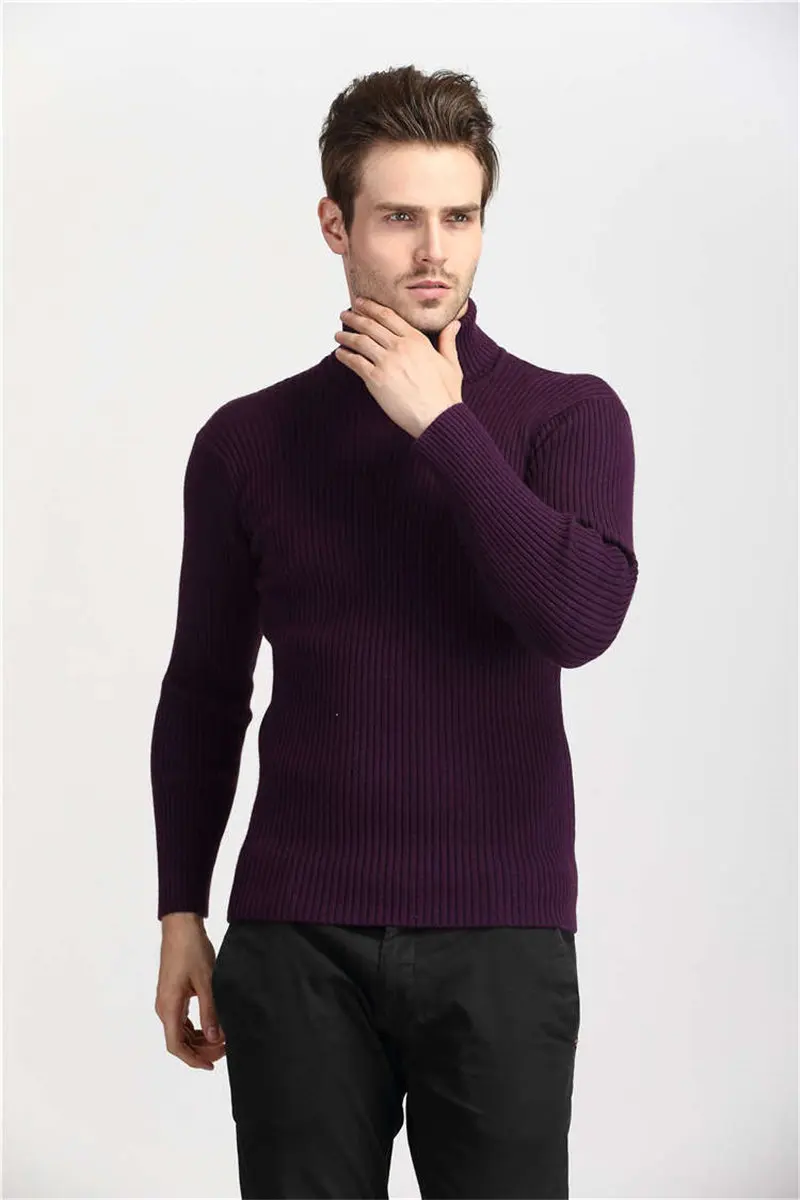 Зимний Dikke Warme Kasjmier Trui Mannen Coltrui Heren Truien Slim Fit Klassieke Wollen Pull Homme|Джемперы| |