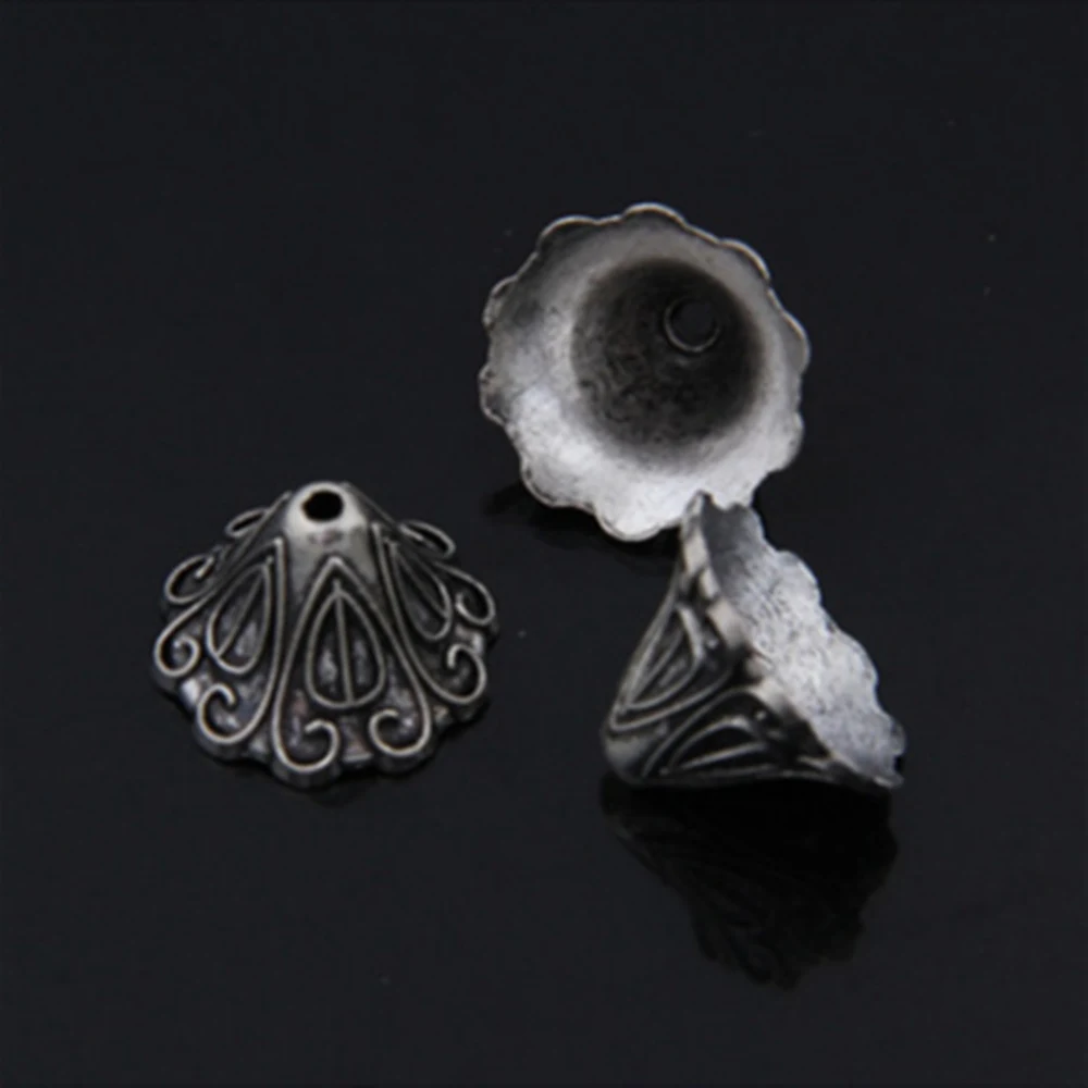 

5pcs 15x10mm Receptacle Necklace Charms Diy Antique Silver Color