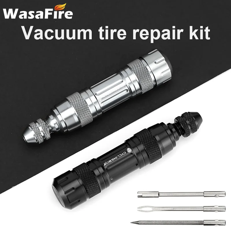 

Комплект для ремонта велосипедных бескамерных шин, портативный инструмент для обслуживания шин для горных и дорожных велосипедов, прокол, ...