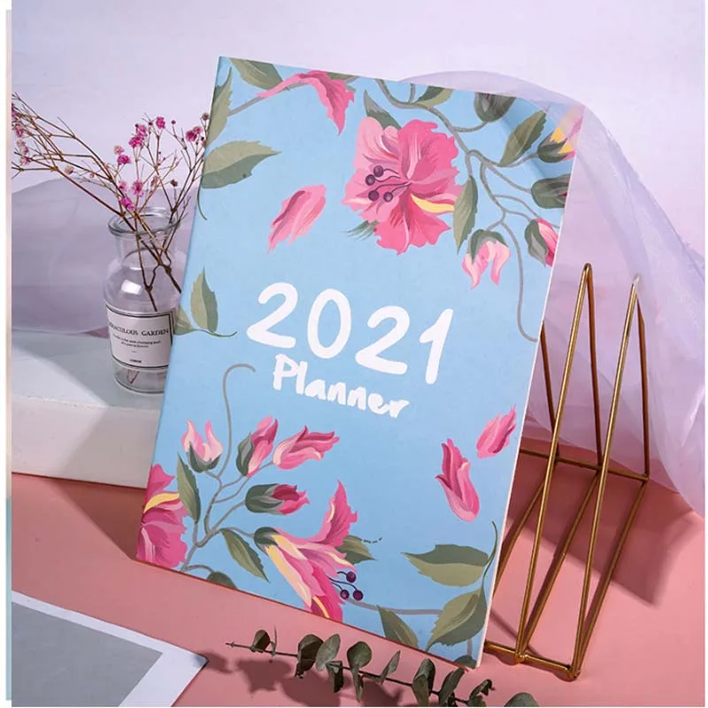 

2020 2021 Planner Organizer A4 Notebook and Journals DIY 365 Days Plan Note Book Kawaii Monthly Schedule Office Hand Book