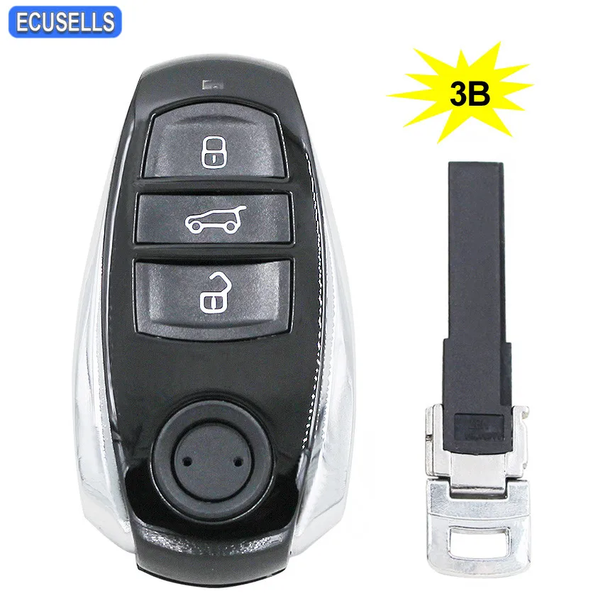Новинка сменный 3 кнопочный чехол для ключа с дистанционным управлением умный VW